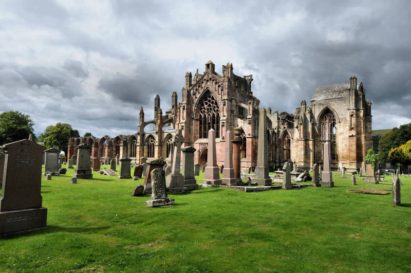 Écosse : abbaye de Melrose (photographie : Philippe Contal)