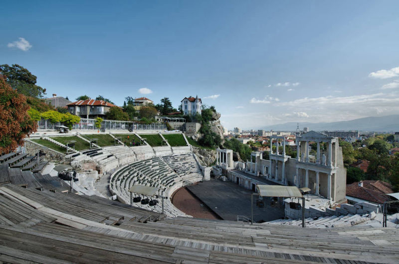 Bulgarie : amphithéâtre romain de Plovdiv (photographie : Philippe Contal)